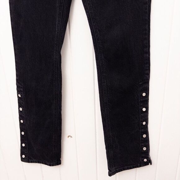 Reformation Kellen Snap Jeans Black Size 27 - Picture 5 of 10